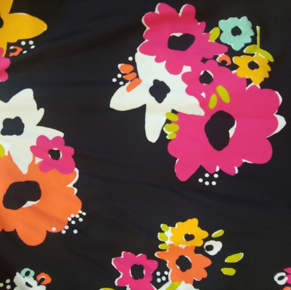 NWOT Anne Cole Black / Multi Floral Island Bloom Plunge Swim Dress – Size 12 - Picture 4 of 8